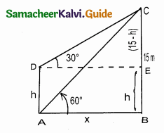 Samacheer Kalvi 10th Maths Guide Chapter 6 Trigonometry Ex 6.2 7