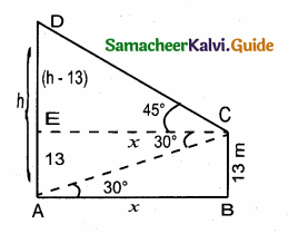 Samacheer Kalvi 10th Maths Guide Chapter 6 Trigonometry Ex 6.4 1