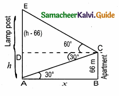 Samacheer Kalvi 10th Maths Guide Chapter 6 Trigonometry Ex 6.4 6