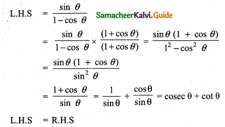 Samacheer Kalvi 10th Maths Guide Chapter 6 Trigonometry Additional Questions 18