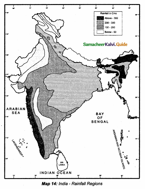 Samacheer Kalvi 10th Social Science Guide Geography Chapter 2 Climate and Natural Vegetation of India 4
