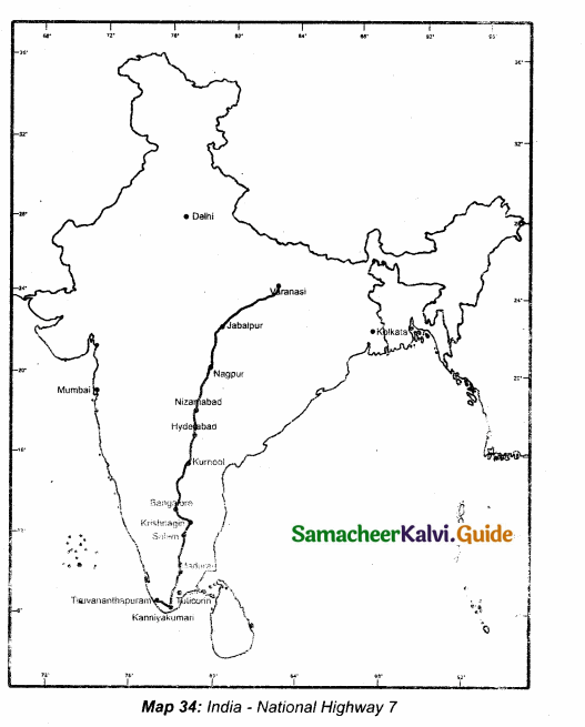Samacheer Kalvi 10th Social Science Guide Geography Chapter 5 India Population, Transport, Communication, and Trade 3