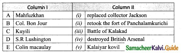 Samacheer Kalvi 10th Social Science Guide History Chapter 6 Early Revolts against British Rule in Tamil Nadu 2