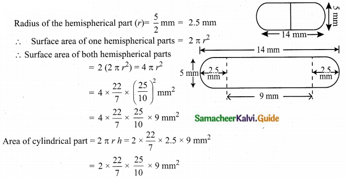 Samacheer Kalvi 10th Maths Guide Chapter 7 Mensuration Additional Questions LAQ 2