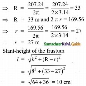 Samacheer Kalvi 10th Maths Guide Chapter 7 Mensuration Additional Questions LAQ 5.1
