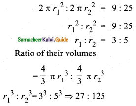 Samacheer Kalvi 10th Maths Guide Chapter 7 Mensuration Additional Questions MCQ 15