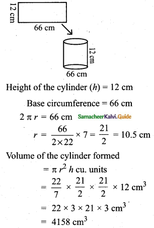 Samacheer Kalvi 10th Maths Guide Chapter 7 Mensuration Additional Questions SAQ 10