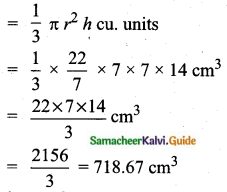 Samacheer Kalvi 10th Maths Guide Chapter 7 Mensuration Additional Questions SAQ 12