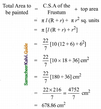 Samacheer Kalvi 10th Maths Guide Chapter 7 Mensuration Ex 7.1 Q10.2