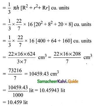 Samacheer Kalvi 10th Maths Guide Chapter 7 Mensuration Ex 7.2 Q10