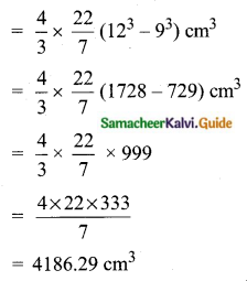 Samacheer Kalvi 10th Maths Guide Chapter 7 Mensuration Ex 7.2 Q9