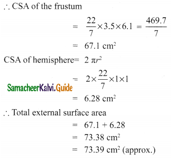 Samacheer Kalvi 10th Maths Guide Chapter 7 Mensuration Ex 7.3 Q8.1