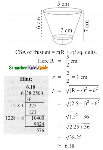 Samacheer Kalvi 10th Maths Guide Chapter 7 Mensuration Ex 7.3 Q8