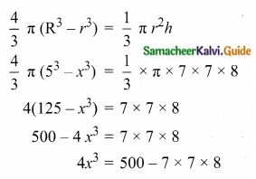Samacheer Kalvi 10th Maths Guide Chapter 7 Mensuration Ex 7.4 Q4