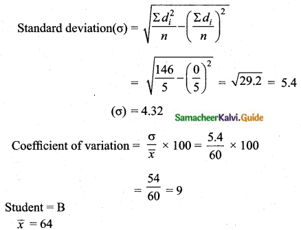 Samacheer Kalvi 10th Maths Guide Chapter 8 Statistics and Probability Additional Questions LAQ 6.2