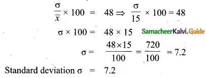 Samacheer Kalvi 10th Maths Guide Chapter 8 Statistics and Probability Ex 8.2 Q3