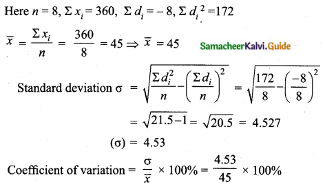 Samacheer Kalvi 10th Maths Guide Chapter 8 Statistics and Probability Ex 8.2 Q6.1