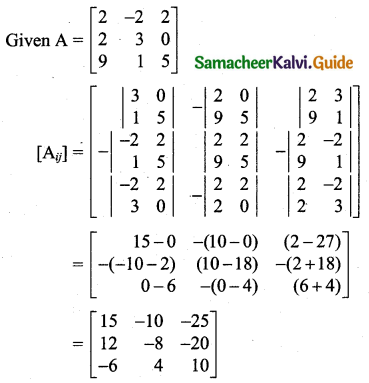 Samacheer Kalvi 11th Business Maths Guide Chapter 1 Matrices and Determinants Ex 1.2 Q5