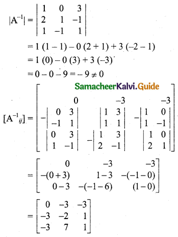 Samacheer Kalvi 11th Business Maths Guide Chapter 1 Matrices and Determinants Ex 1.2 Q7