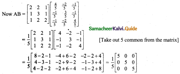 Samacheer Kalvi 11th Business Maths Guide Chapter 1 Matrices and Determinants Ex 1.2 Q8