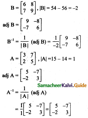 Samacheer Kalvi 11th Business Maths Guide Chapter 1 Matrices and Determinants Ex 1.2 Q9.1