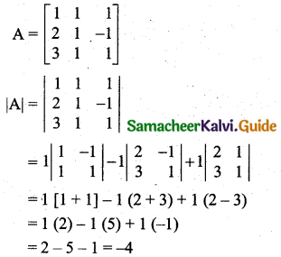 Samacheer Kalvi 11th Business Maths Guide Chapter 1 Matrices and Determinants Ex 1.3 Q5.1