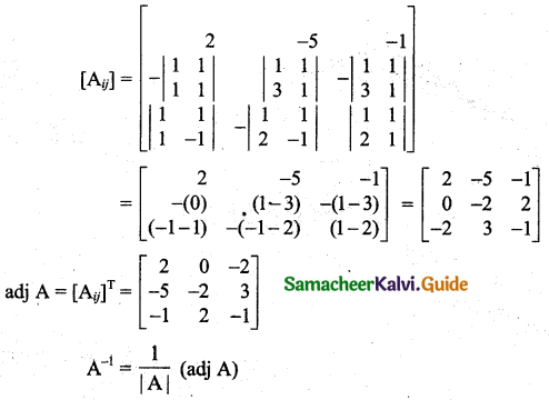 Samacheer Kalvi 11th Business Maths Guide Chapter 1 Matrices and Determinants Ex 1.3 Q5.2