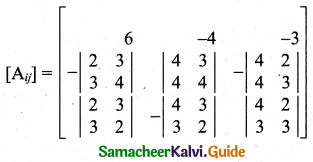 Samacheer Kalvi 11th Business Maths Guide Chapter 1 Matrices and Determinants Ex 1.3 Q6.1