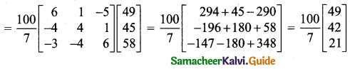 Samacheer Kalvi 11th Business Maths Guide Chapter 1 Matrices and Determinants Ex 1.3 Q6.4