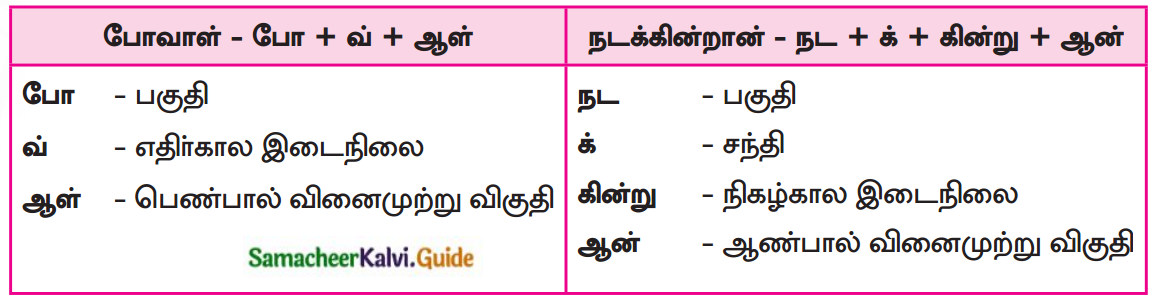 Samacheer Kalvi 7th Tamil Guide Chapter 5.5 ஒரெழுத்து ஒருமொழி, பகுபதம், பகாப்பதம் 3