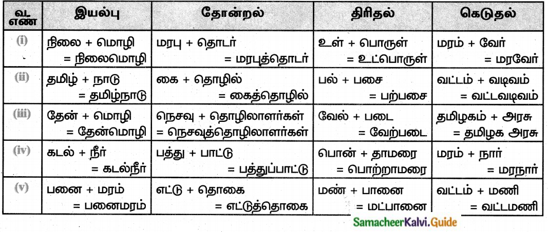 Samacheer Kalvi 8th Tamil Guide Chapter 6.5 புணர்ச்சி 1