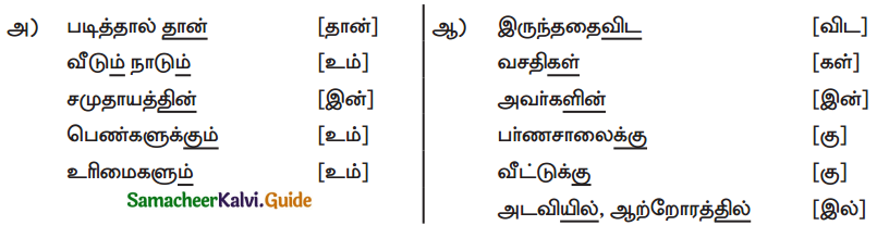 Samacheer Kalvi 9th Tamil Guide Chapter 5.5 இடைச்சொல் - உரிச்சொல் - 1