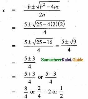 Samacheer Kalvi 10th Maths Guide Chapter 3 Algebra Ex 3.11 2
