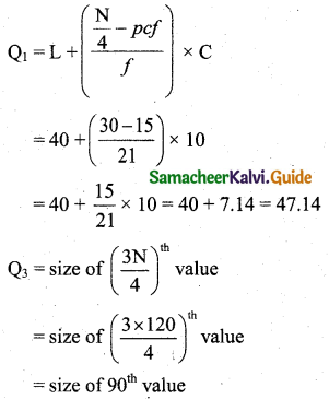 Samacheer Kalvi 11th Business Maths Guide Chapter 8 Descriptive Statistics and Probability Ex 8.1 Q3.2