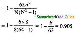 Samacheer Kalvi 11th Business Maths Guide Chapter 9 Correlation and Regression Analysis Ex 9.1 Q9.3