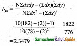 Samacheer Kalvi 11th Business Maths Guide Chapter 9 Correlation and Regression Analysis Ex 9.2 Q3.2