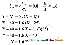Samacheer Kalvi 11th Business Maths Guide Chapter 9 Correlation and Regression Analysis Ex 9.2 Q5.1