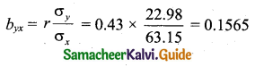 Samacheer Kalvi 11th Business Maths Guide Chapter 9 Correlation and Regression Analysis Ex 9.2 Q9.1