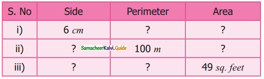 Samacheer Kalvi 6th Maths Guide Term 3 Chapter 3 Perimeter and Area Ex 3.1 2