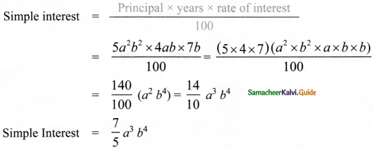 Samacheer Kalvi 8th Maths Guide Answers Chapter 3 Algebra Ex 3.5 2
