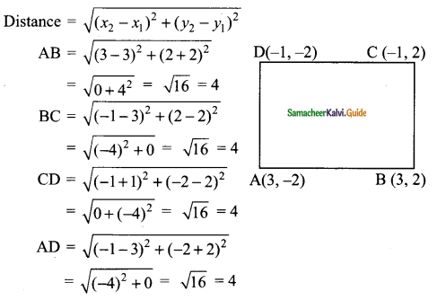 Samacheer Kalvi 9th Maths Guide Chapter 5 Coordinate Geometry Additional Questions 2
