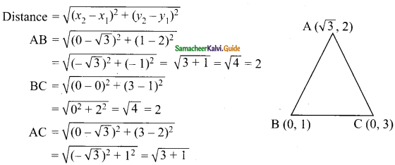 Samacheer Kalvi 9th Maths Guide Chapter 5 Coordinate Geometry Ex 5.2 10