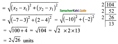 Samacheer Kalvi 9th Maths Guide Chapter 5 Coordinate Geometry Ex 5.2 2