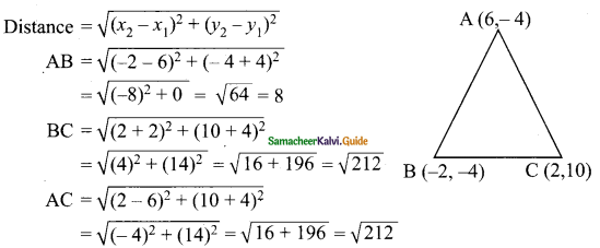 Samacheer Kalvi 9th Maths Guide Chapter 5 Coordinate Geometry Ex 5.2 8
