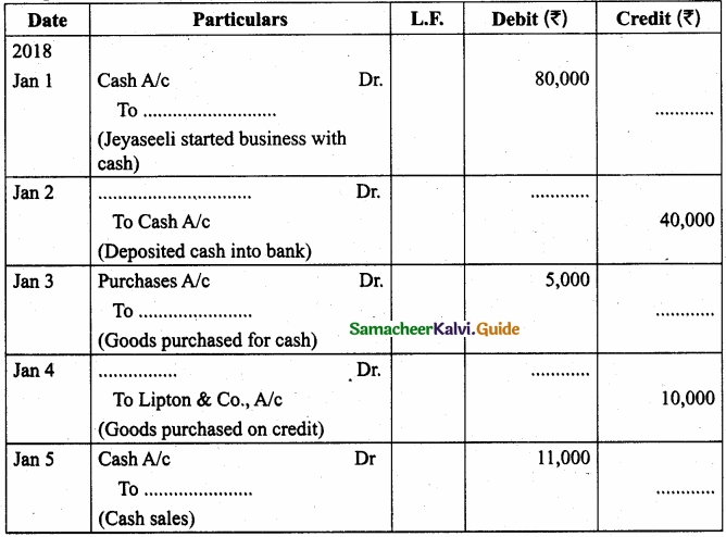 Tamil Nadu 11th Accountancy Model Question Paper 3 English Medium img 8