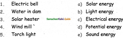 Samacheer Kalvi 5th Science Guide Term 1 Chapter 3 Energy 1