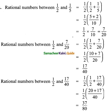 Samacheer Kalvi 9th Maths Guide Chapter 2 Real Numbers Additional Questions 4