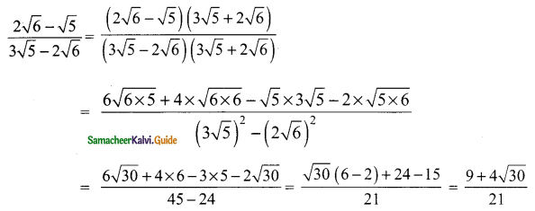 Samacheer Kalvi 9th Maths Guide Chapter 2 Real Numbers Ex 2.7 3