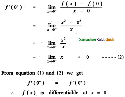 Samacheer Kalvi 11th Maths Guide Chapter 10 Differentiability and Methods of Differentiation Ex 10.1 15