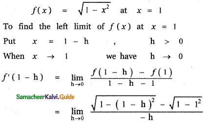 Samacheer Kalvi 11th Maths Guide Chapter 10 Differentiability and Methods of Differentiation Ex 10.1 7